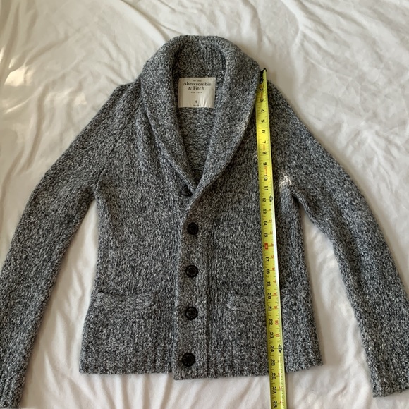 Abercrombie & Fitch Mens Knit Grey Cardigan Small - Picture 5 of 7